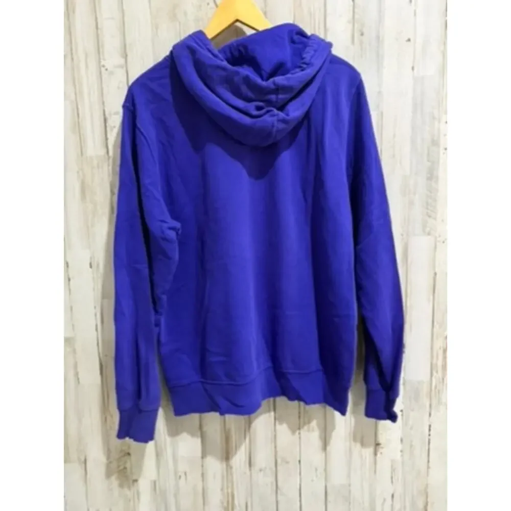 The‎ North Face Men's Blue Pullover Hoodie Size Large Fleece-Lined